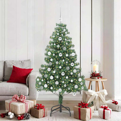 Albero di Natale con 300 LED con supporto Verde 180 cm PVC