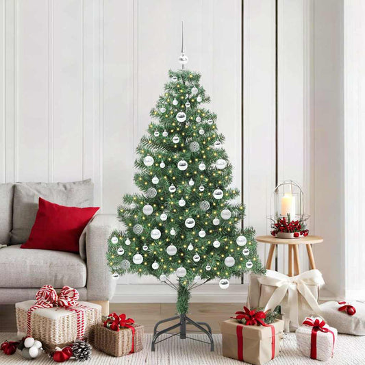 Albero di Natale con 300 LED con supporto Verde 180 cm PVC