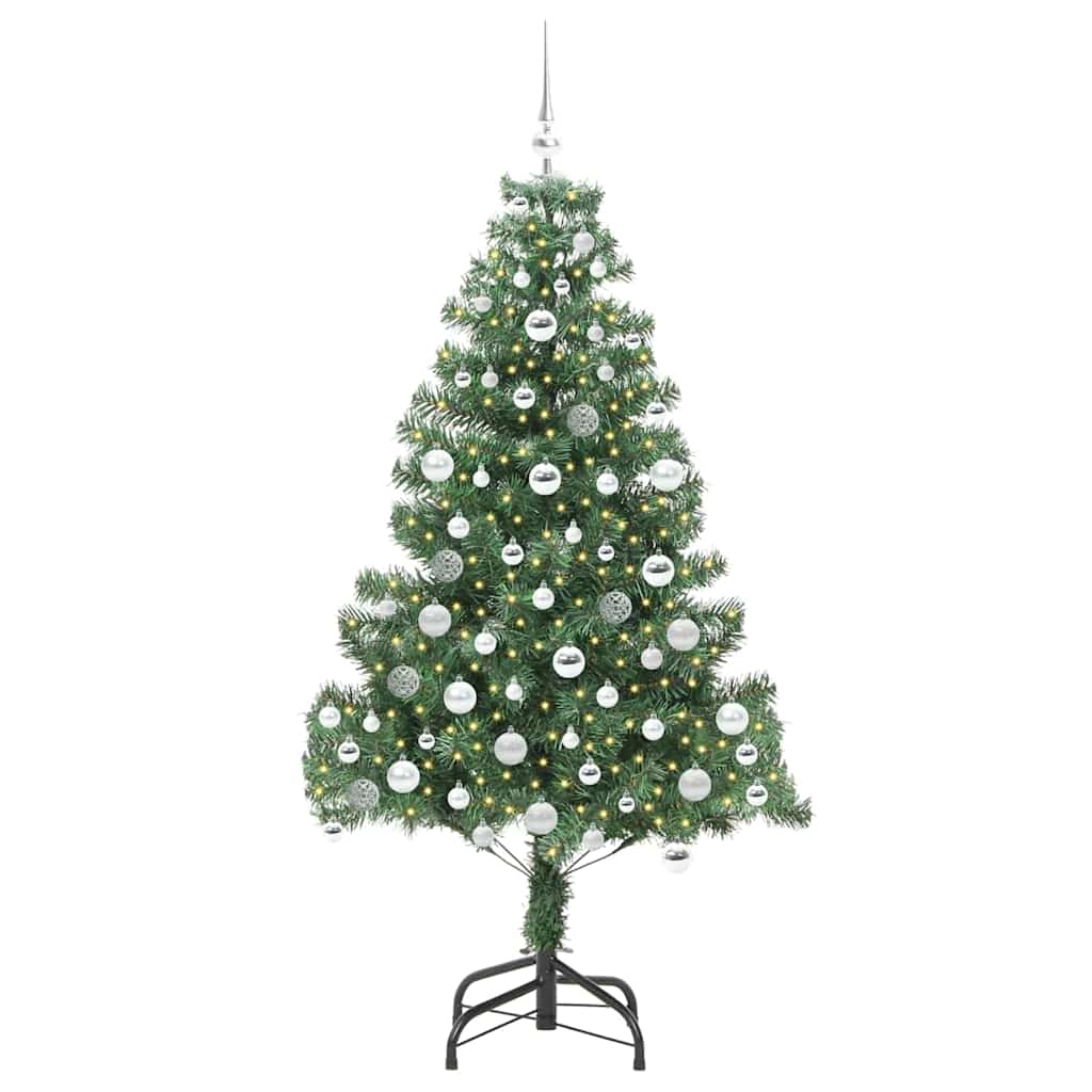 Albero di Natale con 300 LED con supporto Verde 180 cm PVC