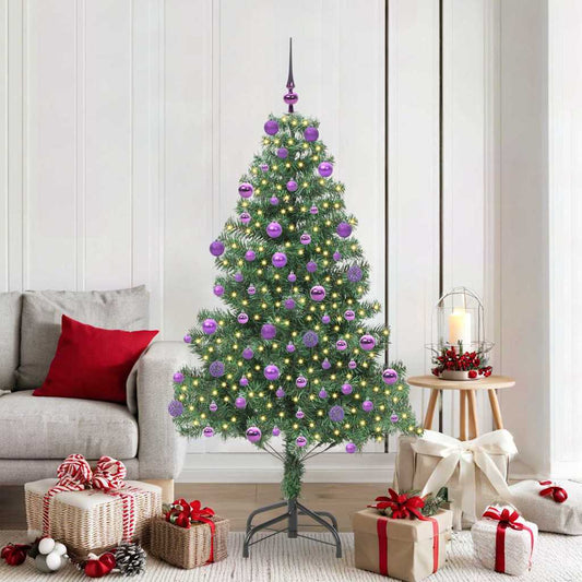 Albero di Natale con 300 LED con supporto Verde 180 cm PVC