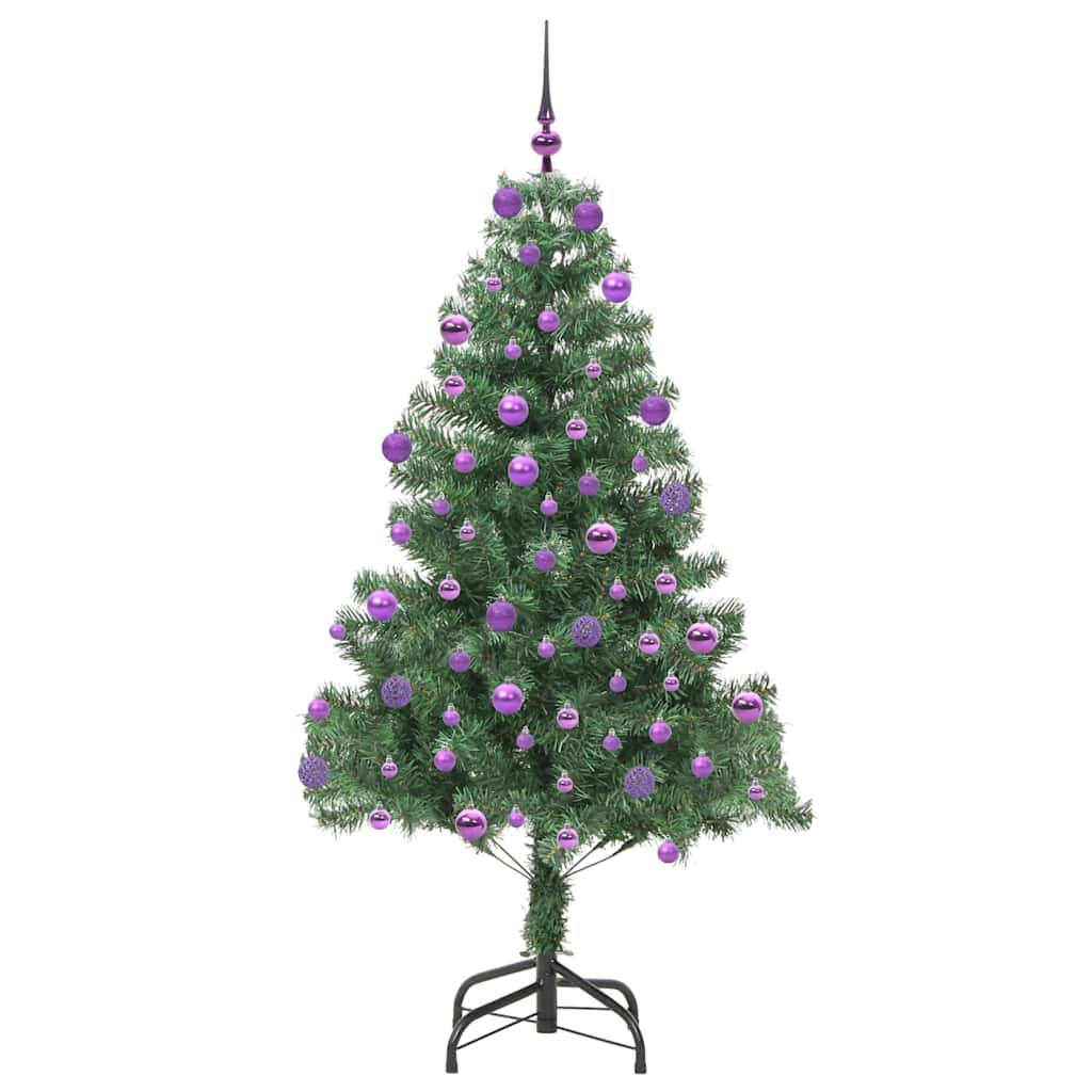 Albero di Natale con 300 LED con supporto Verde 180 cm PVC