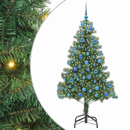 Albero di Natale con 300 LED con supporto Verde 180 cm PVC