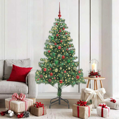 Albero di Natale con 300 LED con supporto Verde 180 cm PVC