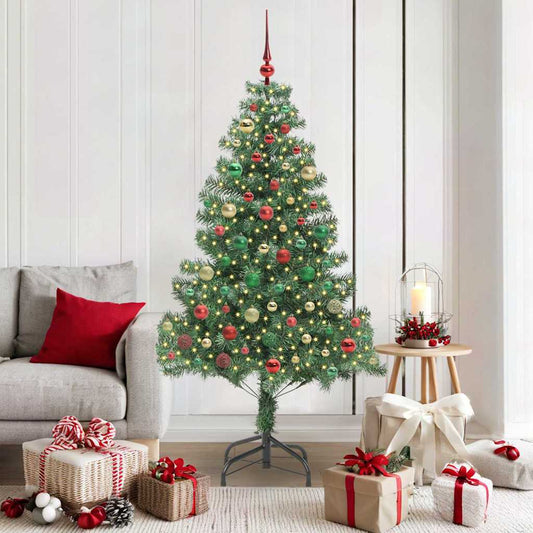Albero di Natale con 300 LED con supporto Verde 180 cm PVC