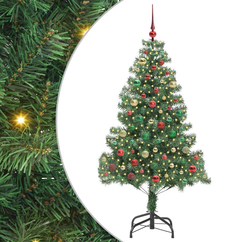 Albero di Natale con 300 LED con supporto Verde 180 cm PVC