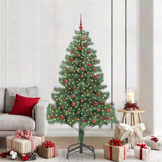 Albero di Natale con 300 LED con supporto Verde 210 cm PVC