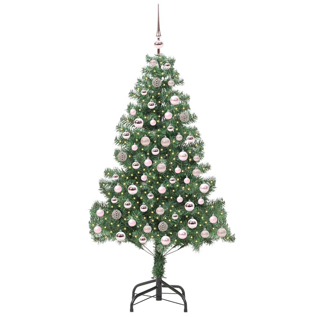 Albero di Natale con 300 LED con supporto Verde 210 cm PVC