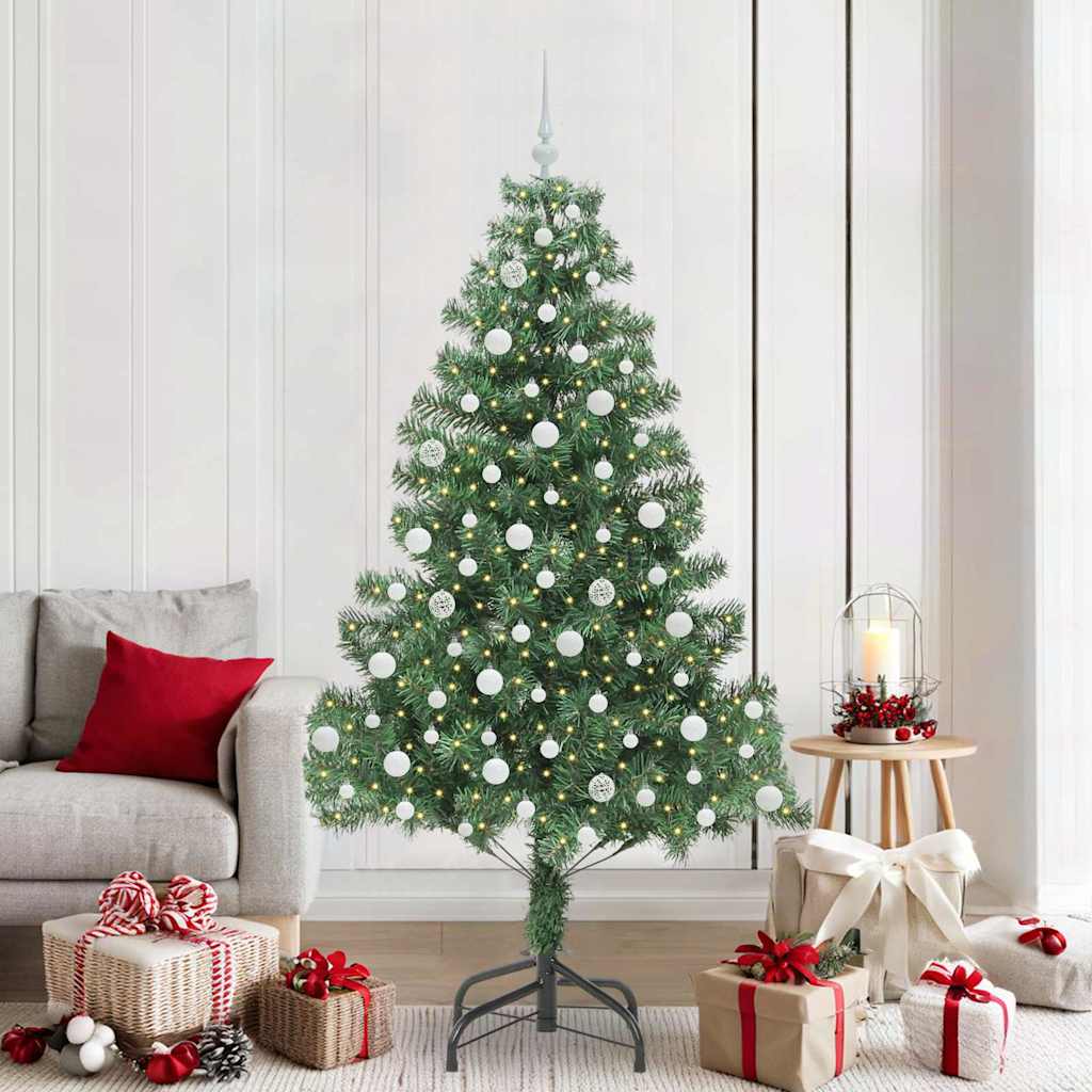 Albero di Natale con 300 LED con supporto Verde 210 cm PVC