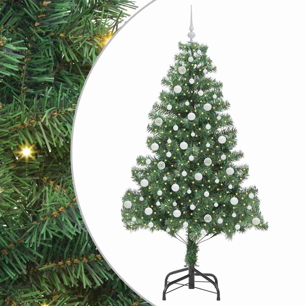 Albero di Natale con 300 LED con supporto Verde 210 cm PVC