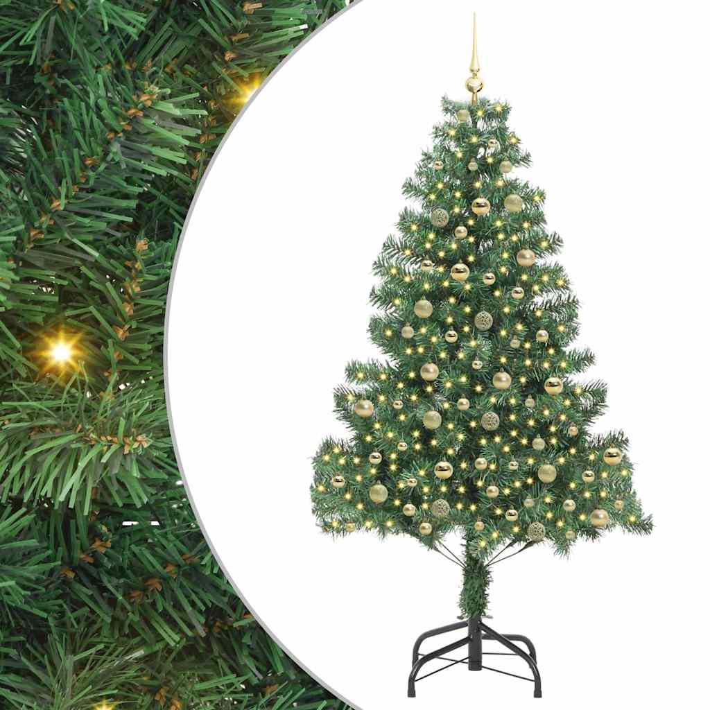Albero di Natale con 300 LED con supporto Verde 210 cm PVC