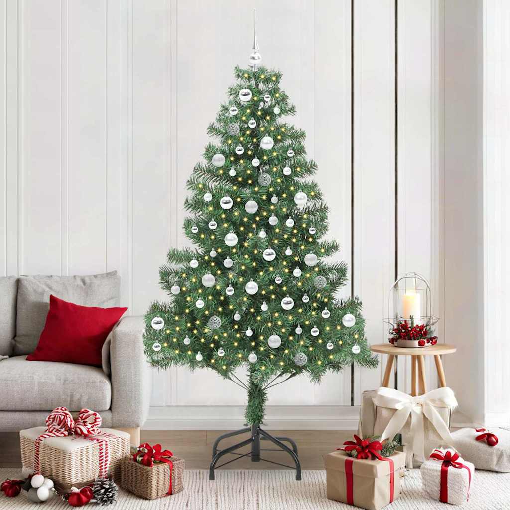 Albero di Natale con 300 LED con supporto Verde 210 cm PVC