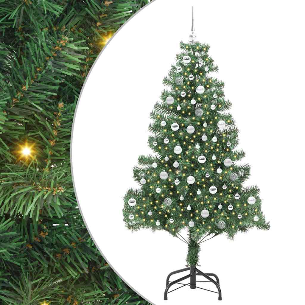 Albero di Natale con 300 LED con supporto Verde 210 cm PVC