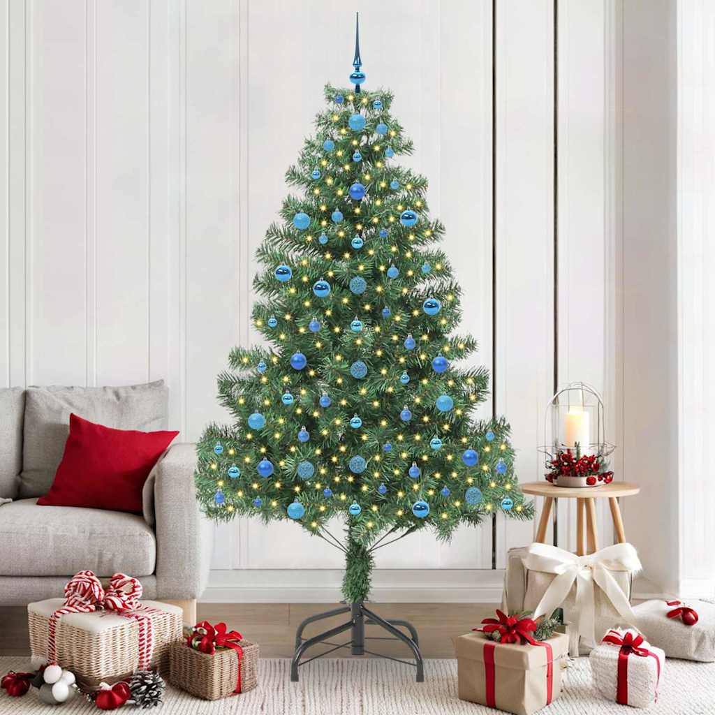 Albero di Natale con 300 LED con supporto Verde 210 cm PVC