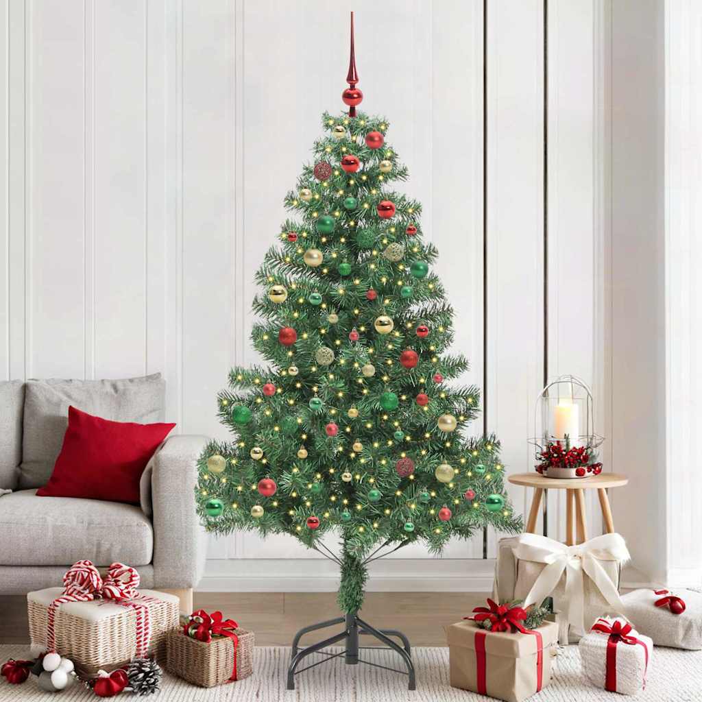 Albero di Natale con 300 LED con supporto Verde 210 cm PVC