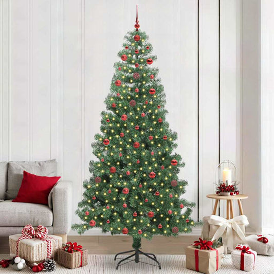 Albero di Natale con 300 LED con supporto Verde 240 cm PVC