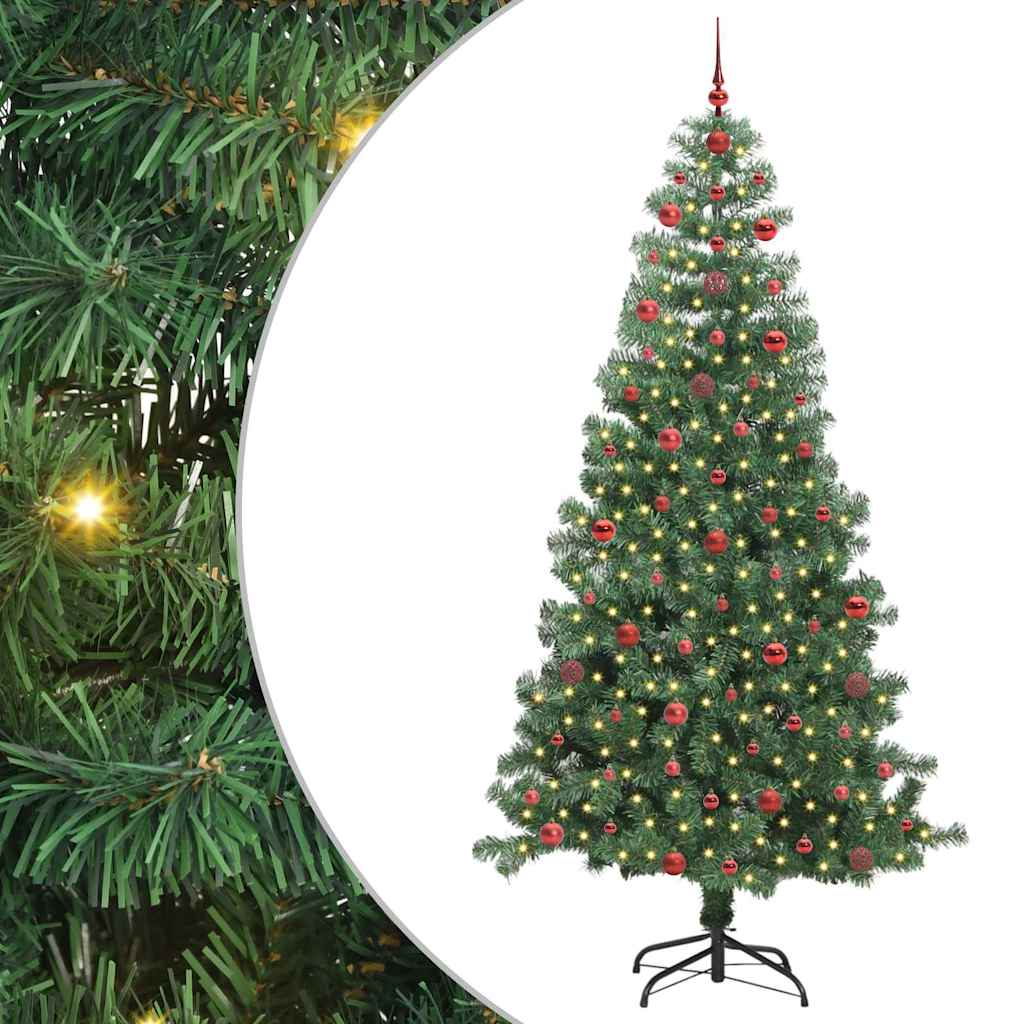 Albero di Natale con 300 LED con supporto Verde 240 cm PVC