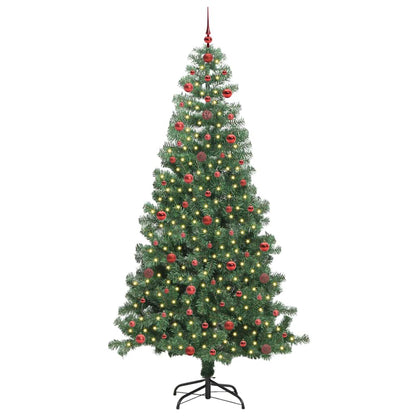 Albero di Natale con 300 LED con supporto Verde 240 cm PVC
