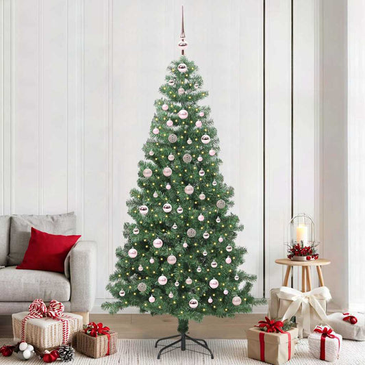 Albero di Natale con 300 LED con supporto Verde 240 cm PVC