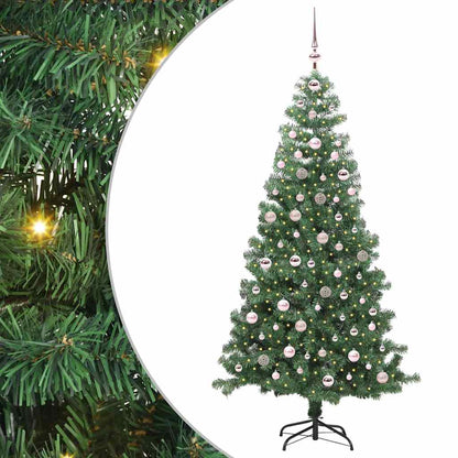 Albero di Natale con 300 LED con supporto Verde 240 cm PVC