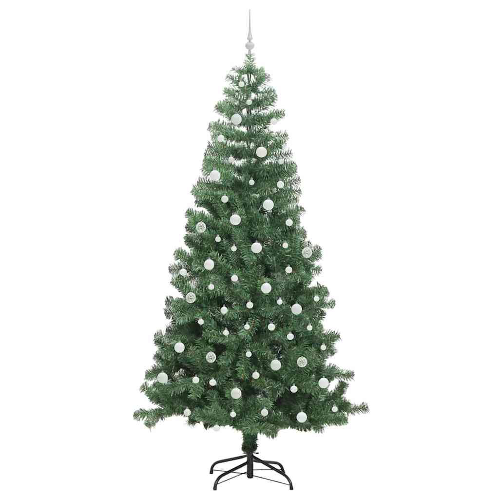 Albero di Natale con 300 LED con supporto Verde 240 cm PVC