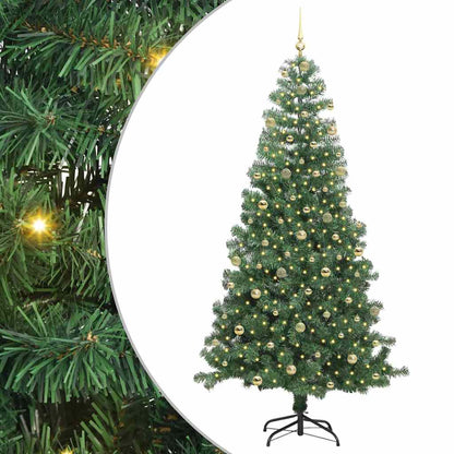 Albero di Natale con 300 LED con supporto Verde 240 cm PVC