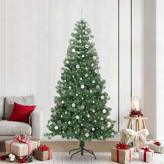 Albero di Natale con 300 LED con supporto Verde 240 cm PVC