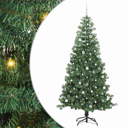 Albero di Natale con 300 LED con supporto Verde 240 cm PVC