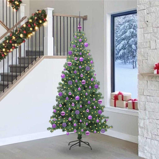 Albero di Natale con 300 LED con supporto Verde 240 cm PVC