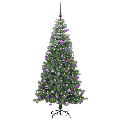 Albero di Natale con 300 LED con supporto Verde 240 cm PVC