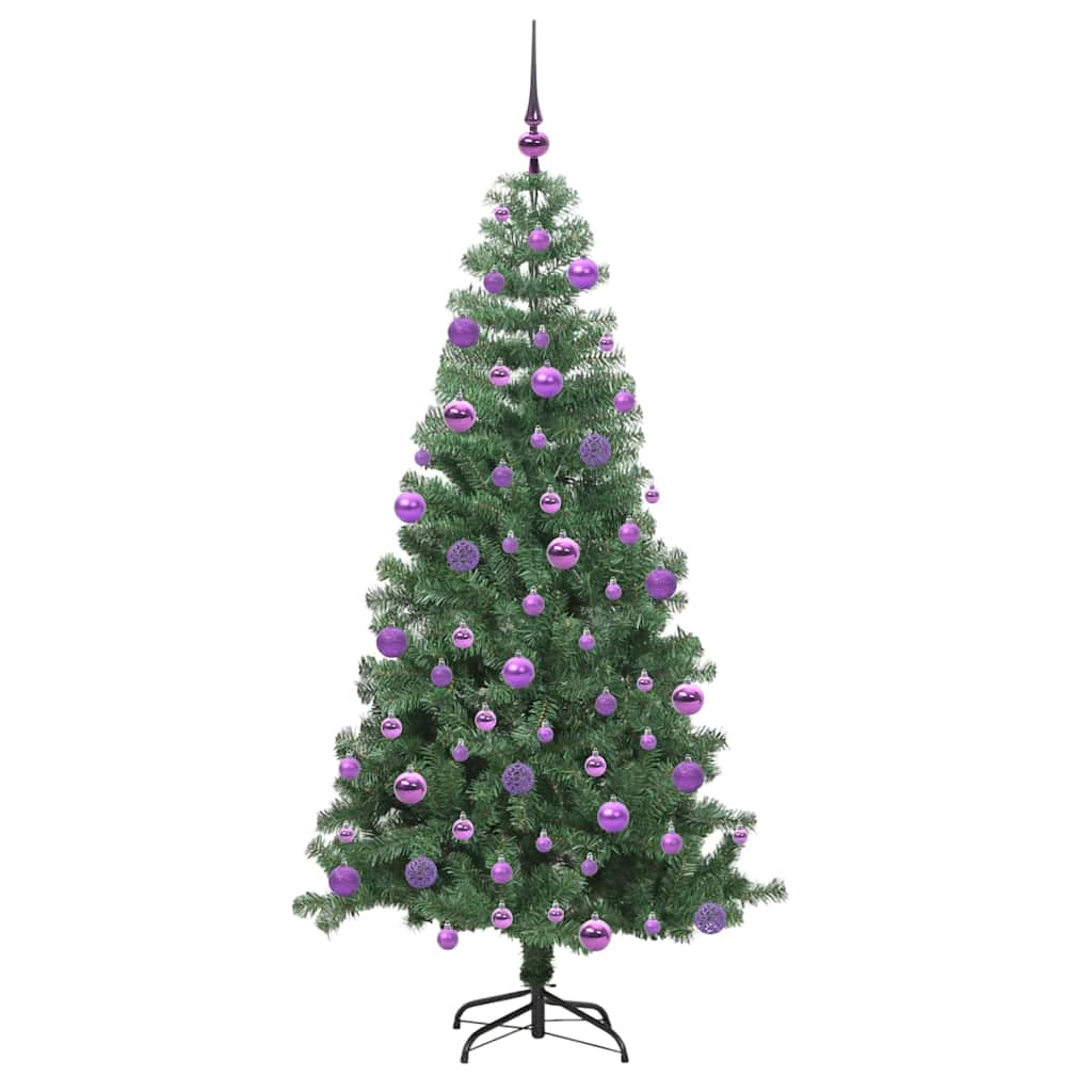 Albero di Natale con 300 LED con supporto Verde 240 cm PVC
