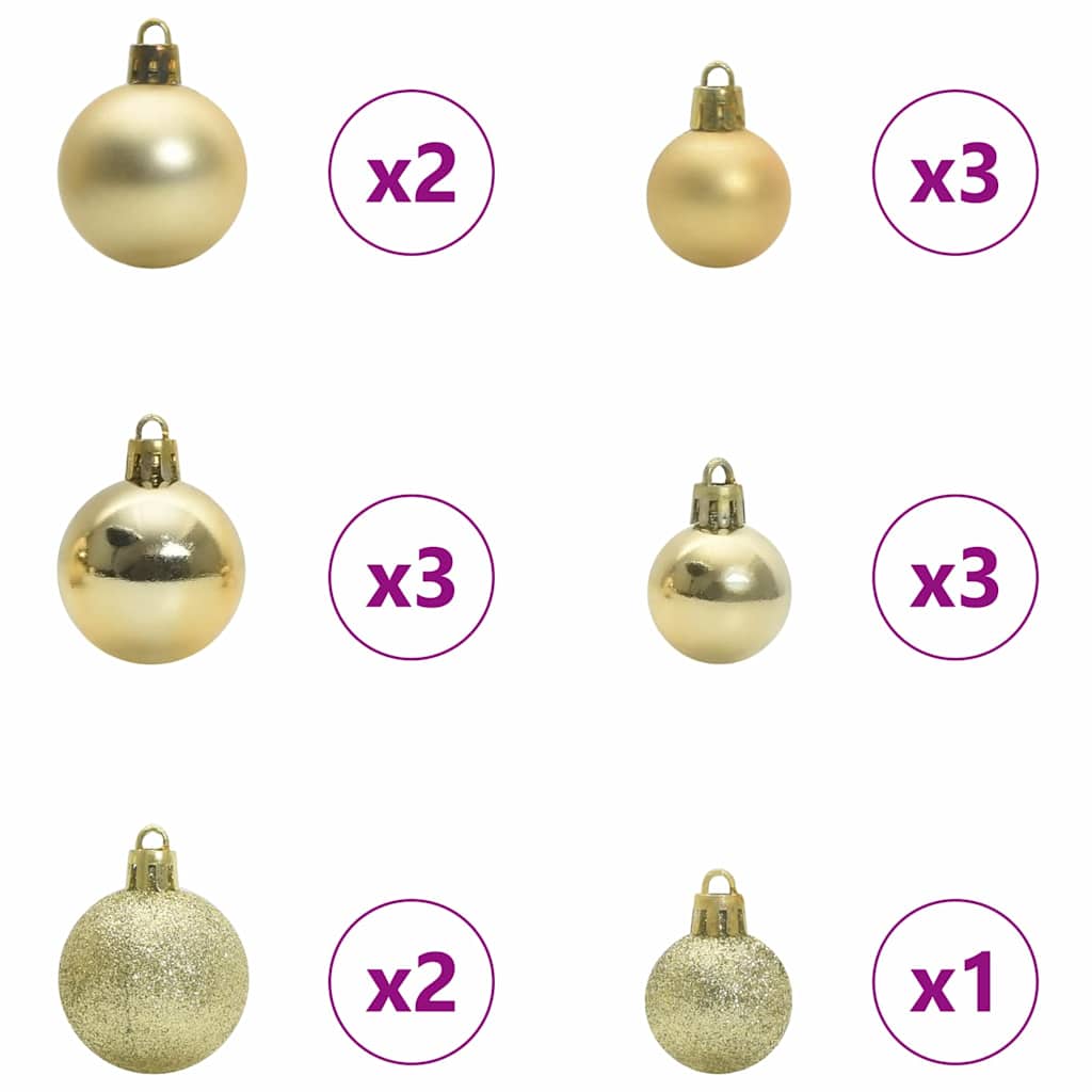 Albero di Natale con 150 LED con supporto Rosa 120 cm PVC