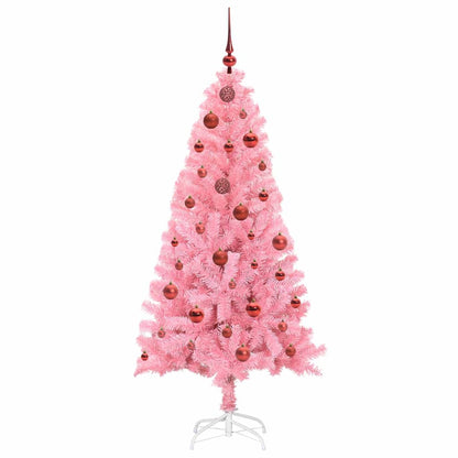 Albero di Natale con 150 LED con supporto Rosa 150 cm PVC