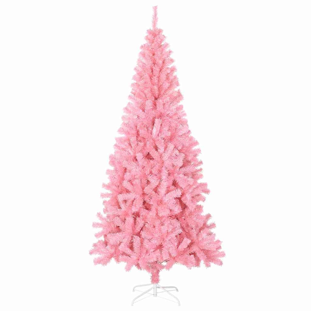 Albero di Natale con 300 LED con supporto Rosa 180 cm PVC