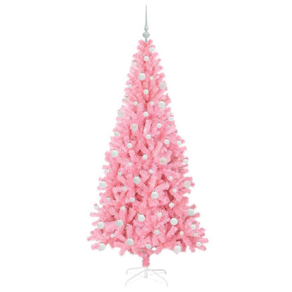 Albero di Natale con 300 LED con supporto Rosa 180 cm PVC