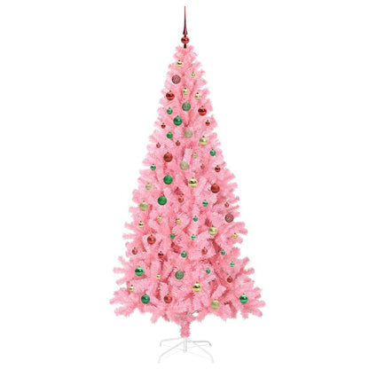 Albero di Natale con 300 LED con supporto Rosa 210 cm PVC