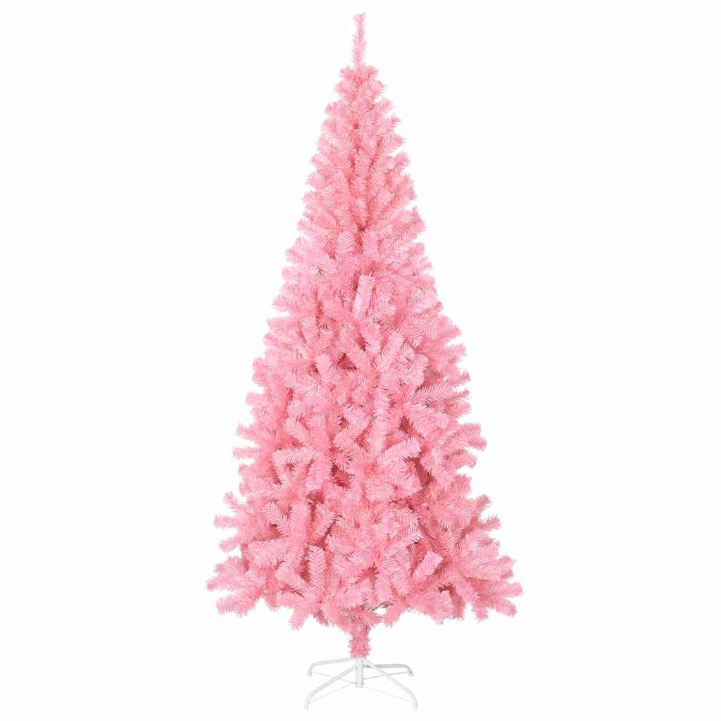 Albero di Natale con 300 LED con supporto Rosa 210 cm PVC