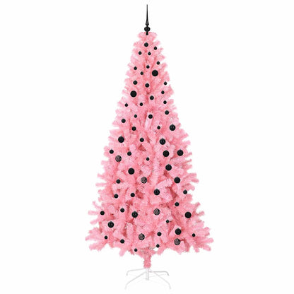 Albero di Natale con 300 LED con supporto Rosa 240 cm PVC