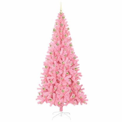 Albero di Natale con 300 LED con supporto Rosa 240 cm PVC