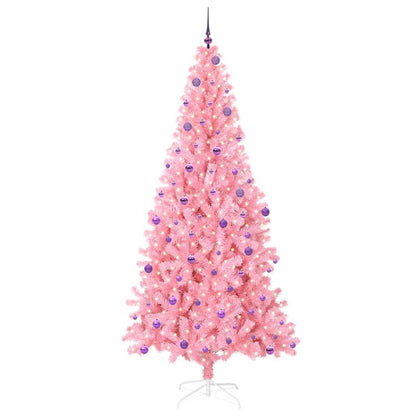 Albero di Natale con 300 LED con supporto Rosa 240 cm PVC