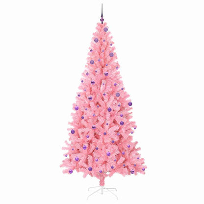 Albero di Natale con 300 LED con supporto Rosa 240 cm PVC