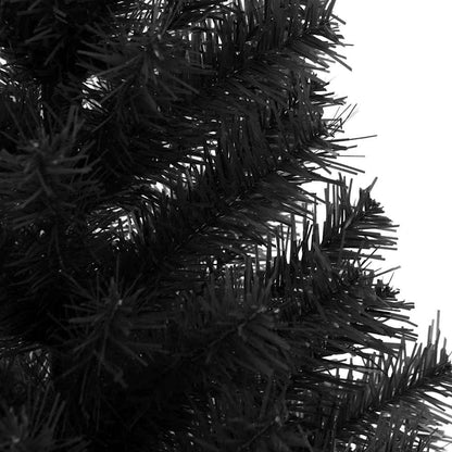 Albero di Natale con 150 LED con supporto Nero 120 cm PVC