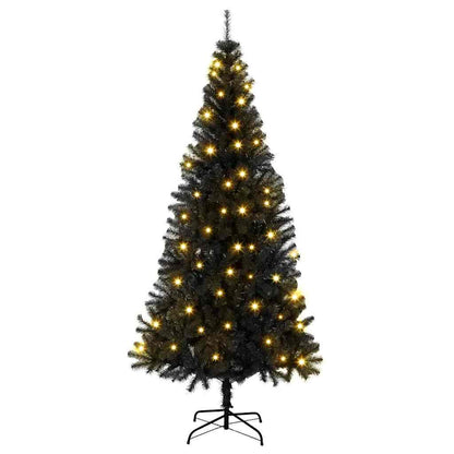 Albero di Natale con 300 LED con supporto Nero 180 cm PVC