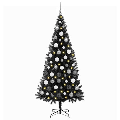 Albero di Natale con 300 LED con supporto Nero 180 cm PVC