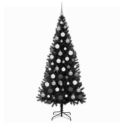 Albero di Natale con 300 LED con supporto Nero 180 cm PVC