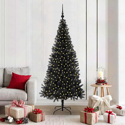 Albero di Natale con 300 LED con supporto Nero 180 cm PVC