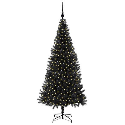 Albero di Natale con 300 LED con supporto Nero 180 cm PVC