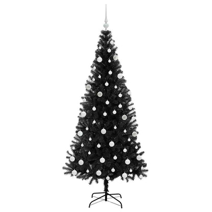 Albero di Natale con 300 LED con supporto Nero 180 cm PVC