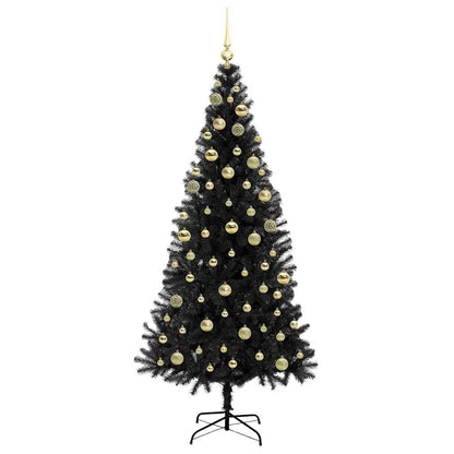 Albero di Natale con 300 LED con supporto Nero 180 cm PVC