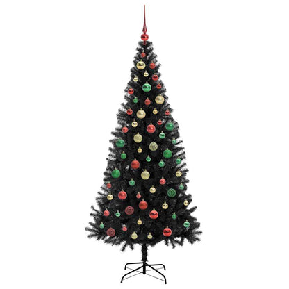 Albero di Natale con 300 LED con supporto Nero 180 cm PVC