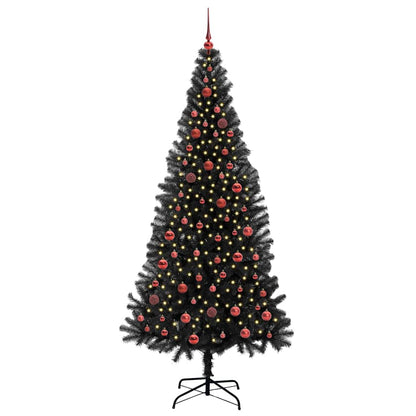 Albero di Natale con 300 LED con supporto Nero 210 cm PVC